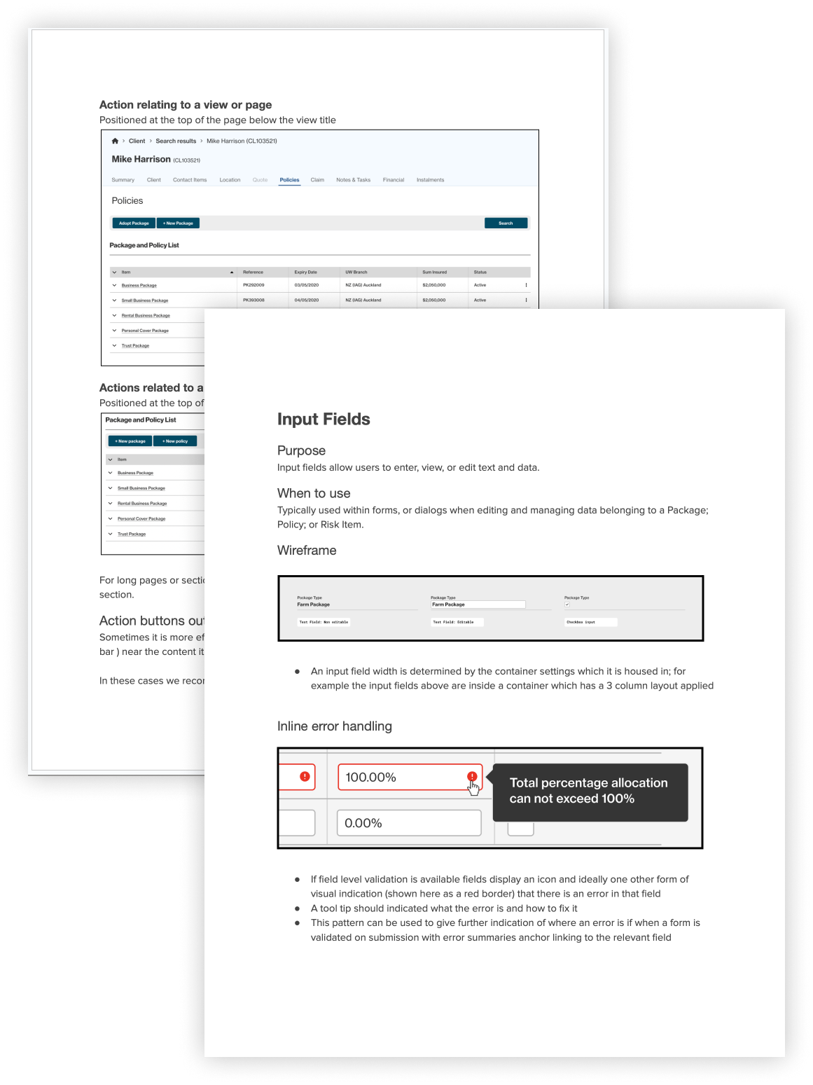 Extract from the design principles and implementation guide.